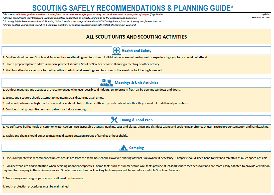Scouting Safely Planning Guide Feb 2022