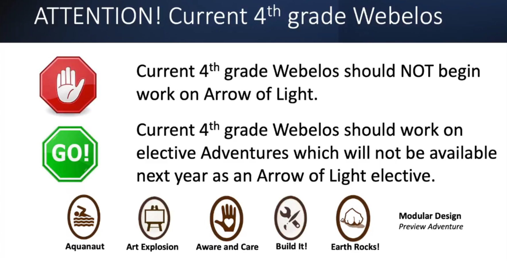 Cub Scout Program Updates 2024 - Attention Current 4th Grade Webelos